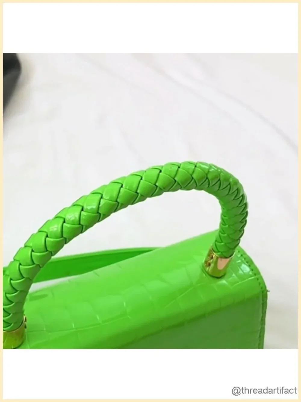 Faux Croc Leather Texture Small Crossbody Bag Patent Leather Shoulder Bag
